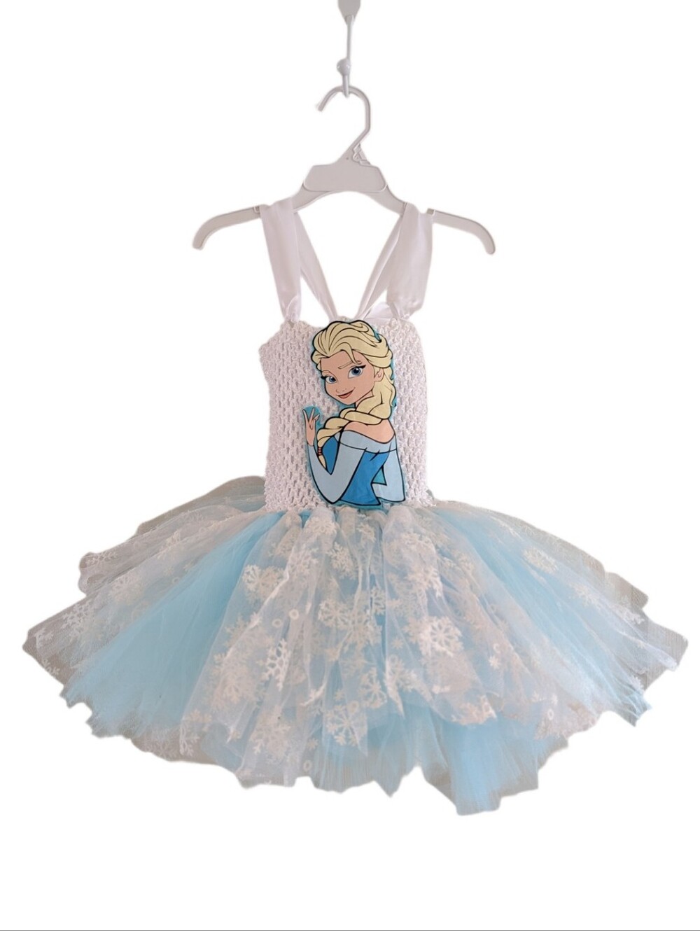 Elsa Tutu Dress in Blue & White NWT